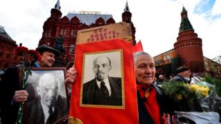 April 22, 2016 a wreath-laying ceremony at Lenin"s mausoleum