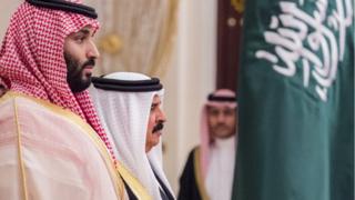 ولي العهد السعودي مع ملك البحرين