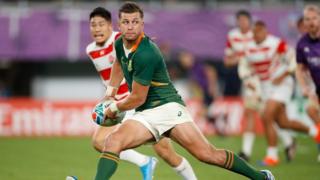 Handré Pollard, auteur de 14 des 19 points de l'équipe sud-africaine, face au Pays de Galles.