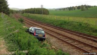 Car near track