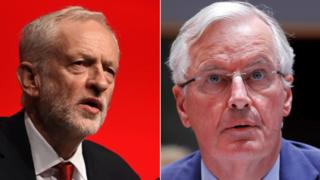 Jeremy Corbyn and Michel Barnier