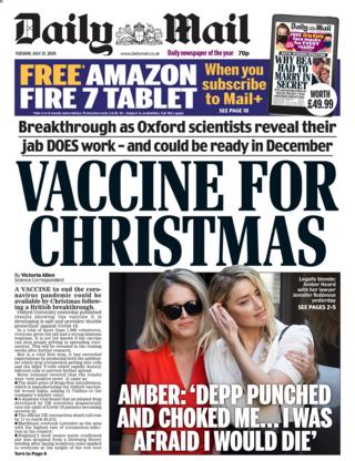 Daily Mail 21 July 2020