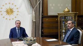 Recep Tayyip Erdoğan ve Hakan Fidan
