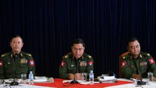 နေပြည်တော်က တပ်မတော်သတင်းစာရှင်းလင်းပွဲတစ်ခု