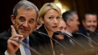French MP Thierry Mariani (left) and fellow MPs in Moscow, 23 Jul 15
