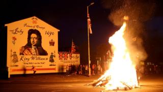 Bonfires lit to mark Eleventh Night