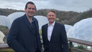 David Morris with Eden International Chief Executive David Harland at the Eden Project