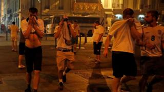 England fans teargassed in Marseille