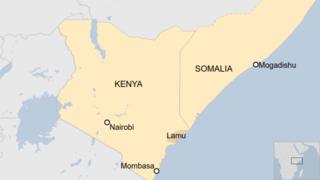 Map of Kenya and Somalia