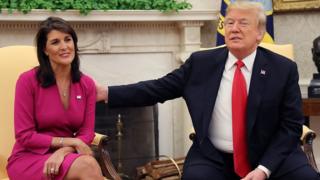 Nikki Haley y Donald Trump