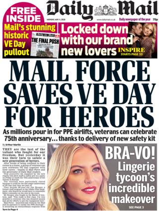 Daily Mail front page, 4/5/20