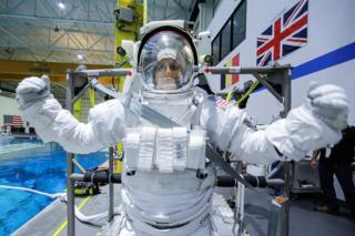 Astronauts train at the Johnson Space Center