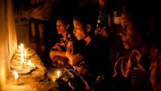 Sumba women perform rituals ahead of a cultural festival