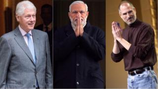 बिल क्लिंटन, नरेंद्र मोदी, स्टीव जॉब्स