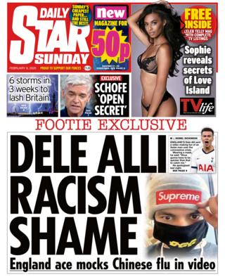 Daily Star Sunday front page