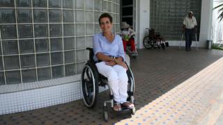 Amina Slaoui in front of the Noor Medical Centre in Casablanca, Morocco