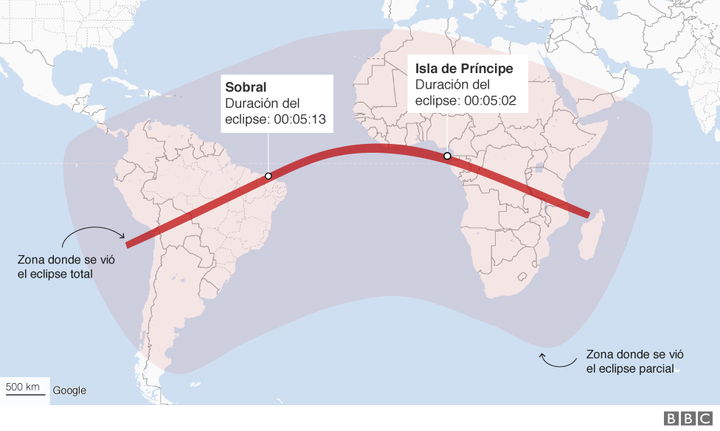 Mapa del eclipse