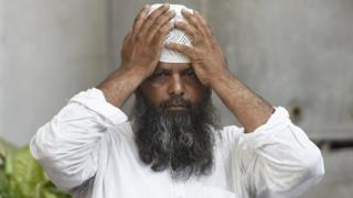 হাপুড়ে পিটিয়ে মারা কাশিম কুরেশির একজন পরিজন। দিল্লি, জুন ২০১৮