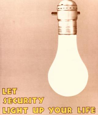 "Let security light up your life" - an NSA poster featuring a lightbulb