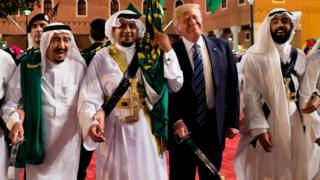 Трамп на банкете в Эр-Рияде