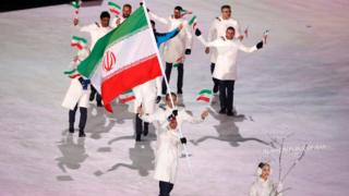 کاروان ایران در مراسم افتتاحیه المپیک زمستانی پیونگ چانگ