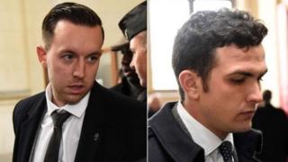 James Fairbairn (hagu) da Joshua Parsons sun halarci zaman kotun