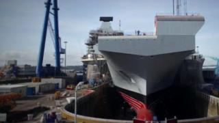 HMS Queen Elizabeth Sets Sail From Rosyth For Sea Trials - BBC News