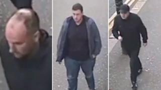 CCTV images of three men