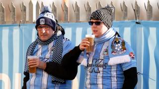 Coventry City fans before their home game against Leicester City