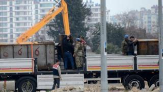 Hatay'da, 19 Ocak 2014'te üç TIR Hatay'da, savcılık emriyle durdurulmuştu.