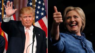 Clinton waxay boqolkiiba 4 dhibcood ka horraysaa Trump