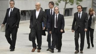 Exmiembros del gobierno catalán
