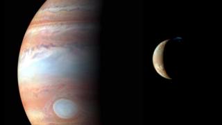   Jupiter and his moon Io 