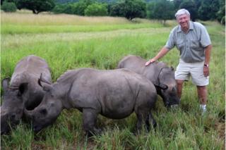 Ray Dearlove with some rhinos