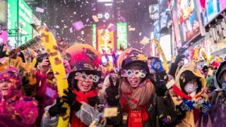 Celebration in Times Square