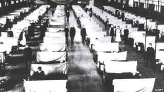 Gimnasio en EE.UU. convertido en hospital.