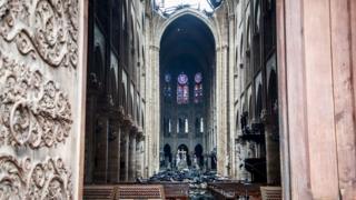 Pictures of Notre Dame after a devastating fire in April 2019