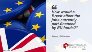 Steven saying: "How would a Brexit affect the jobs currently part-financed by EU funds?
