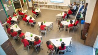 Children back in class at a school in Southwark