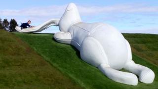 Brodie Castle's giant rabbit