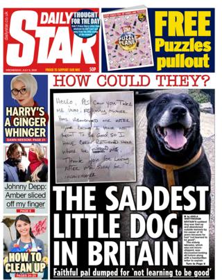 Daily Star front page