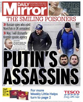 Daily Mirror front page - 06/09/18