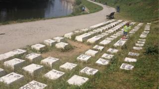 Teclado gigante em Ecaterimburgo, na Rússia