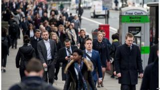 Commuters in central London