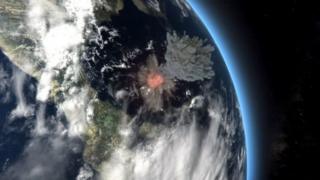 Meteorit toqquşmasının təsviri