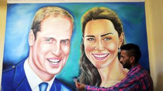 Welcome poster for Wills and Kate in India