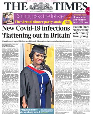 Front page of the Times
