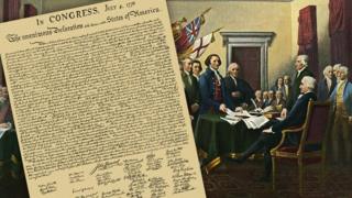 Declaration of Independence copy and painting