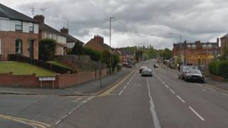 Aylestone Road, at the junction of Park Hill Drive