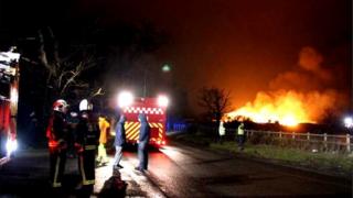 Firefighters battle Enfield blaze